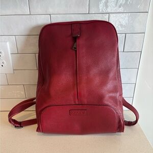 Red Leather Backpack